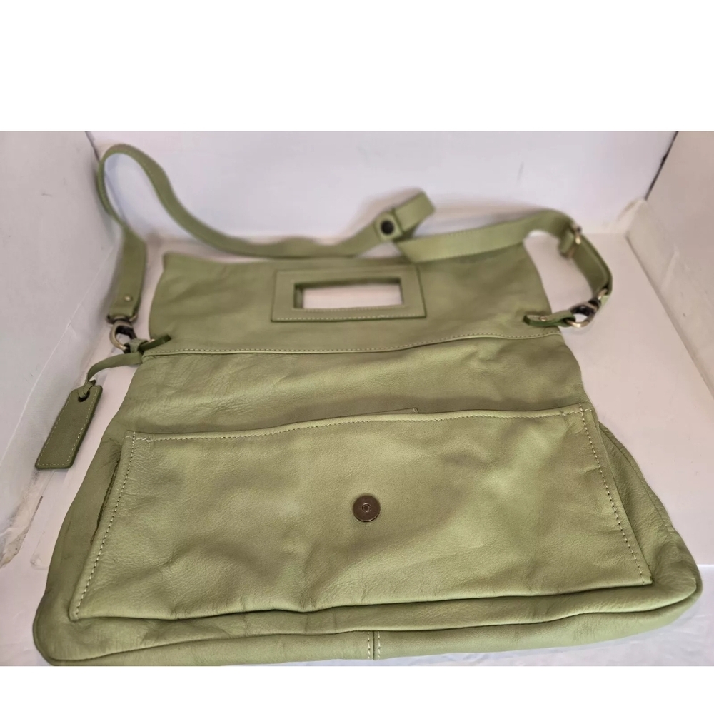AVORIO  Green Leather  Purse ITALY.